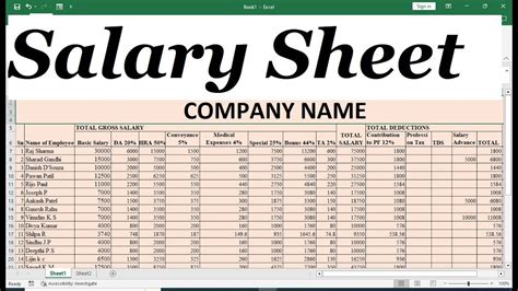 Create A Custom Pay Scale Excel Template Easily