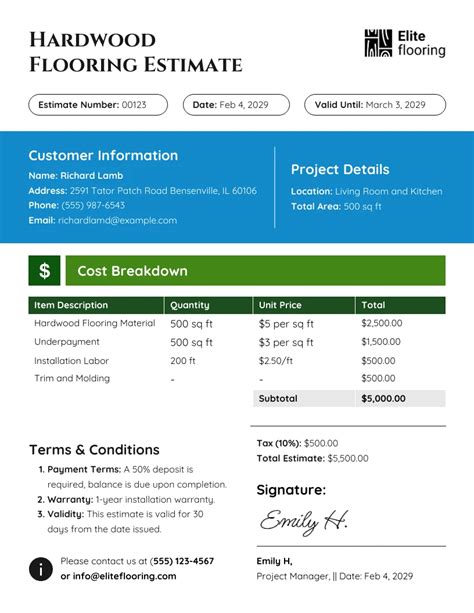 Create A Precise Hardwood Floor Estimate With This Template