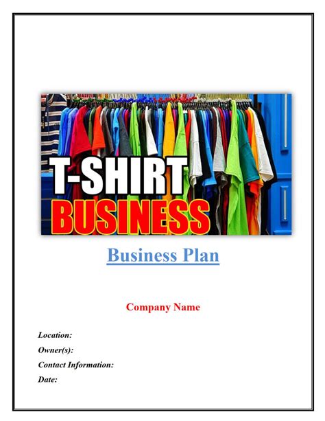 Create A Winning Business Plan For Your T-Shirt Company