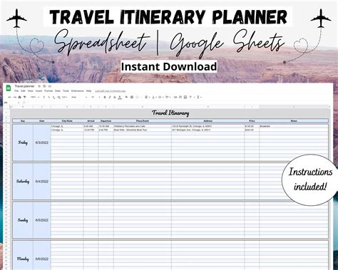 Create Your Dream Trip With Google Sheets Trip Planner