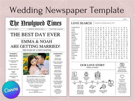 Create Your Dream Wedding With Canva Newspaper Template