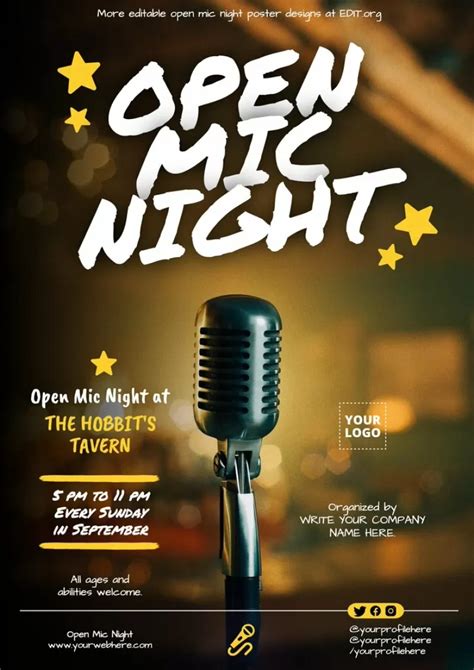 Create Your Own Open Mic Night Flyer Template Easily