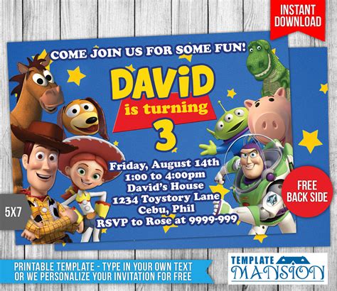 Create Your Own Toy Story Invitation Template