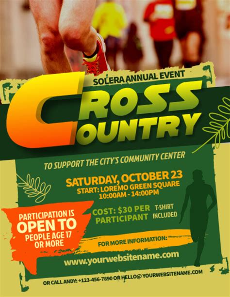 Cross Country Flyer Template Design Ideas