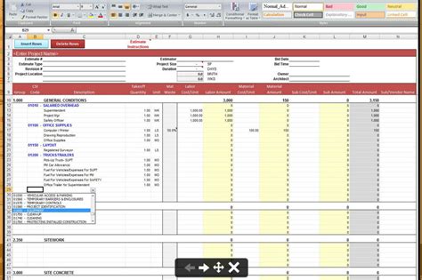 Csi Masterformat Estimate Template Made Easy