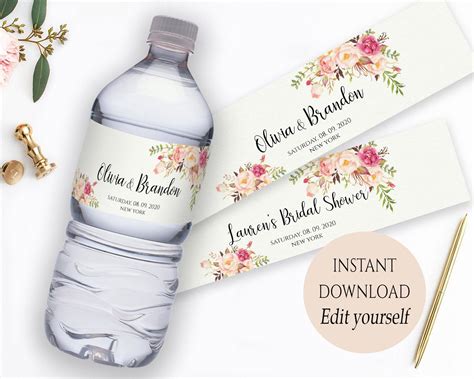 Custom Water Bottle Labels Template Design Made Easy