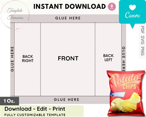 Customizable Chip Bag Template For Free Download