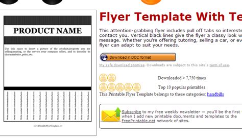 Customizable Flyer Pull Tab Template Design