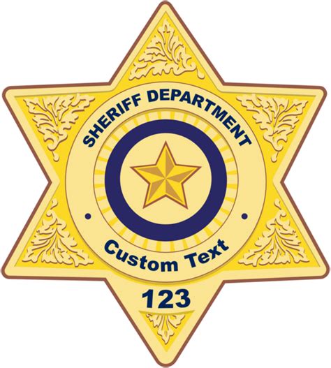 Customizable Sheriff Badge Template For Instant Editing