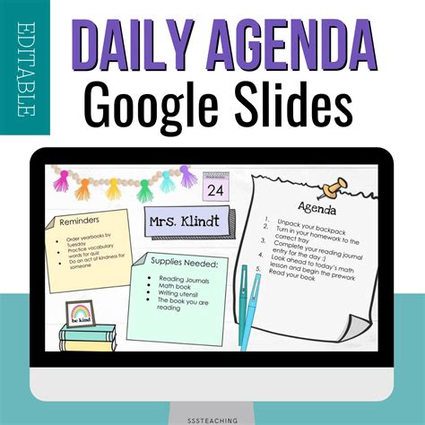 Daily Agenda Template In Google Slides