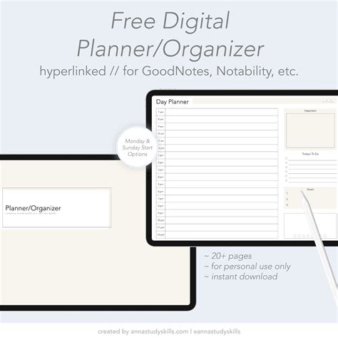 Daily Planner Template For Goodnotes Users