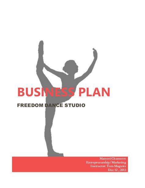 Dance Studio Business Plan Template