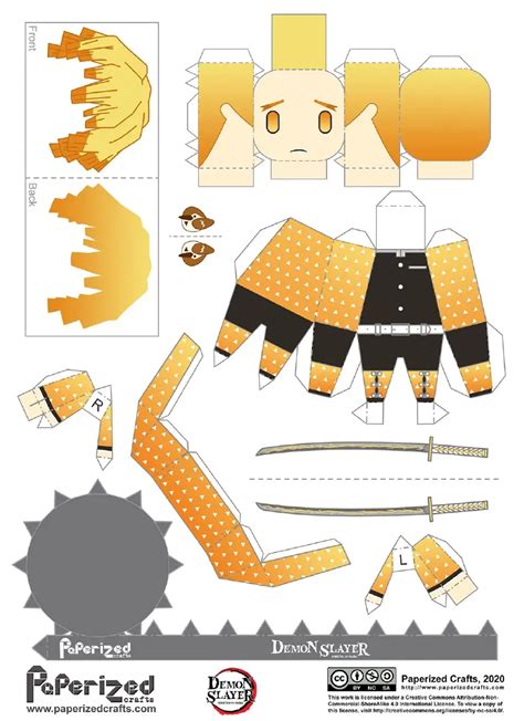 Demon Slayer Papercraft Template Free Download And Guide