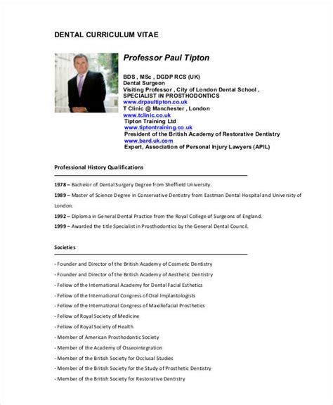 Dentist Cv Template Word Example And Guide