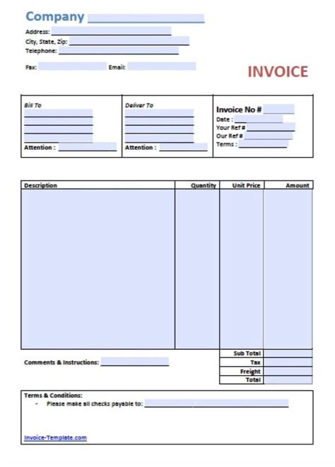 Deposit Invoice Template Excel For Easy Record Keeping