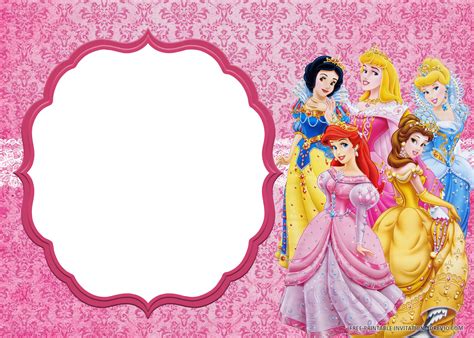 Disney Princess Invitation Template Designs