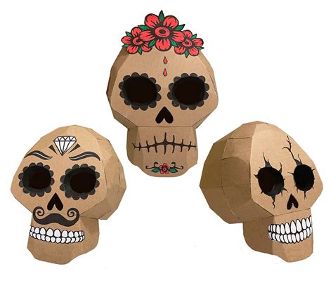 Diy Cardboard Skull Template