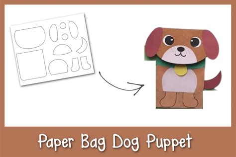 Dog Paper Bag Puppet Template And Tutorial