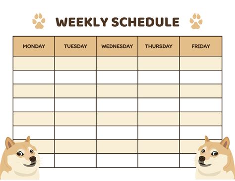 Dog Sitting Schedule Template Made Easy