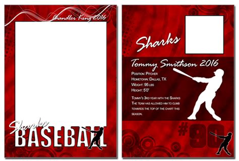 Downloadable Baseball Card Template Png Design