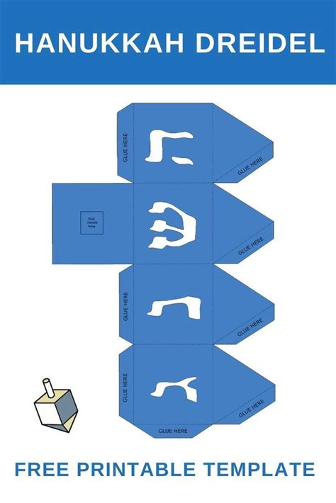 Dreidel Cut Out Template For Kids And Adults