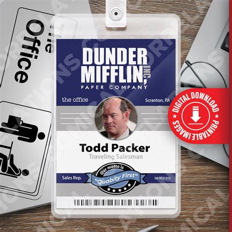 Dunder Mifflin Id Badge Template Download