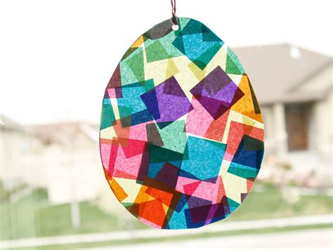 Easter Egg Suncatcher Craft Template