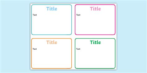 Editable Flash Card Template For Effective Learning