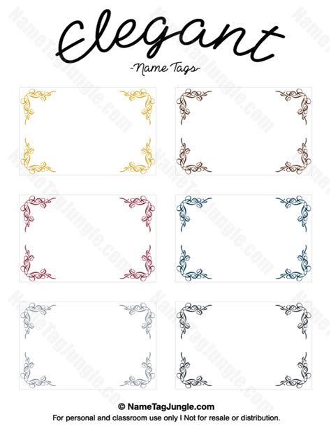 Elegant Name Tag Templates For Every Aesthetic