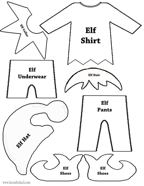 Elf On The Shelf Printable Clothes Template Free