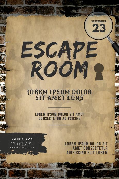 Escape Room Flyer Template Design And Ideas