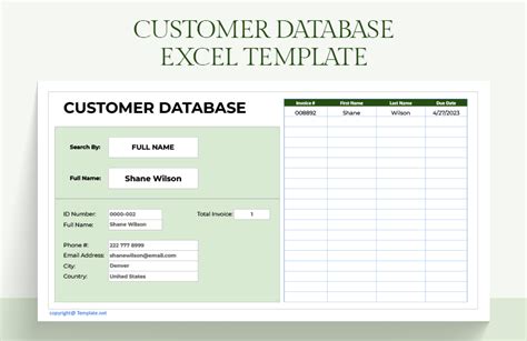 Excel Customer Database Template Free Download