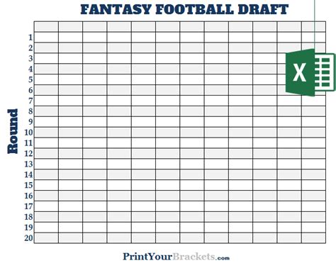 Excel Fantasy Football Draft Template For Winning Teams