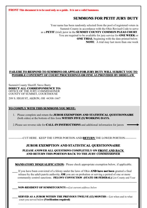 Fake Jury Duty Summons Template: Scam Alert And Prevention