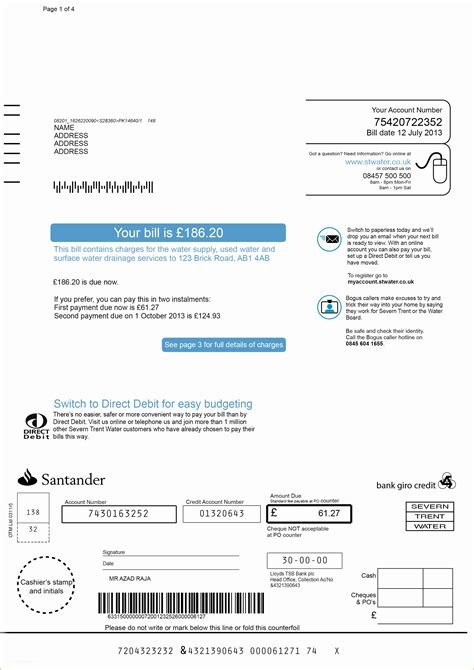 Fake Water Bill Template Download And Usage Guide