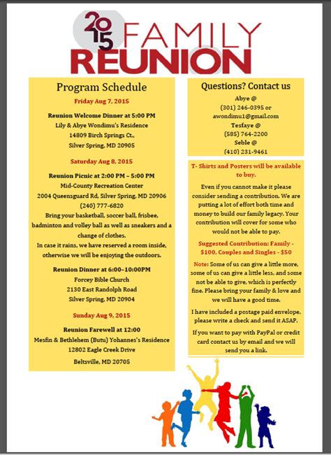 Family Reunion Program Templates Made Easy