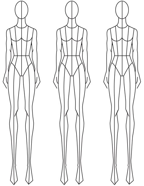 Fashion Mannequin Drawing Template For Artists