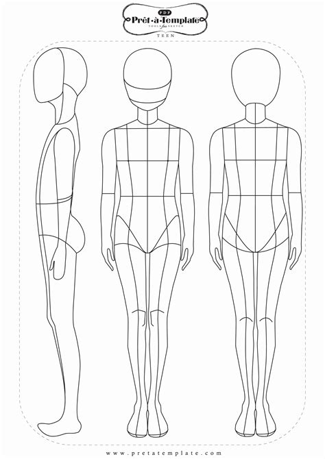 Female Body Drawing Template Guide