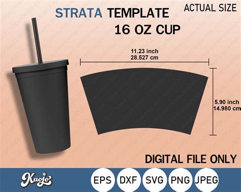 Free 16 Oz Cup Wrap Template Download