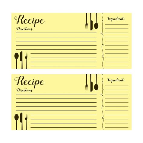 Free 4x6 Recipe Card Template Download