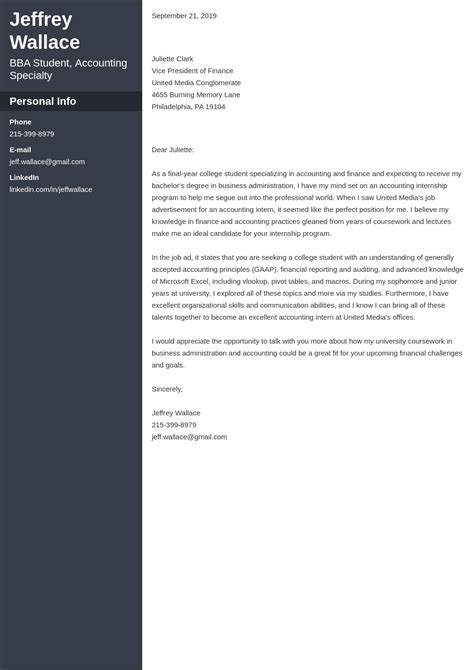 Free Accounting Cover Letter Templates And Examples