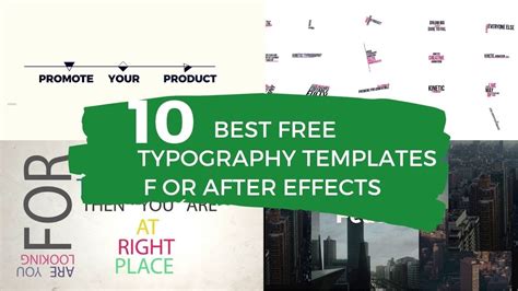 Free After Effects Typography Templates For Download