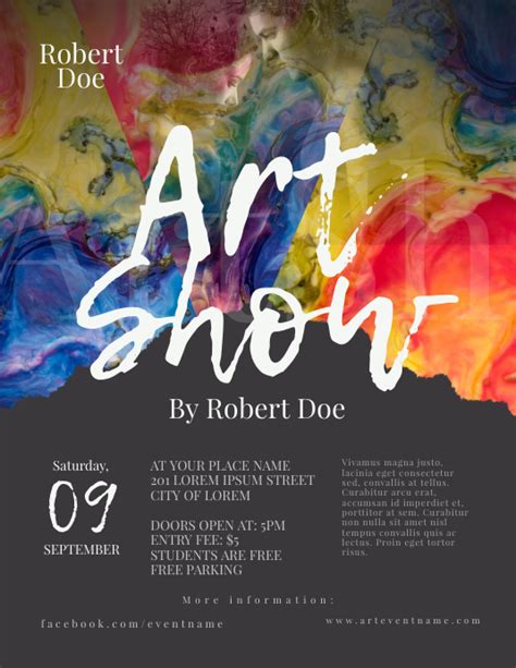 Free Art Show Flyer Template Download Now