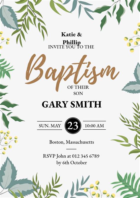 Free Baptism Invitation Templates You Can Use