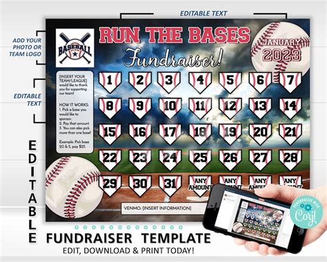 Free Baseball Calendar Fundraiser Template: 5 Easy Steps