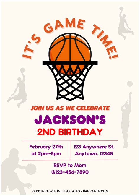 Free Basketball Invitation Template Designs