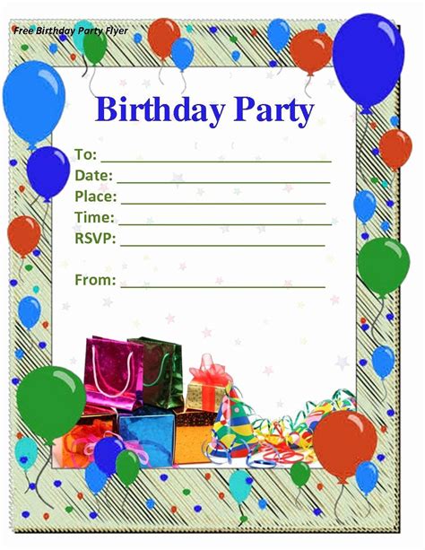 Free Birthday Invitation Templates In Microsoft Word