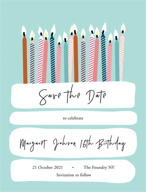 Free Birthday Save The Date Templates Download Now