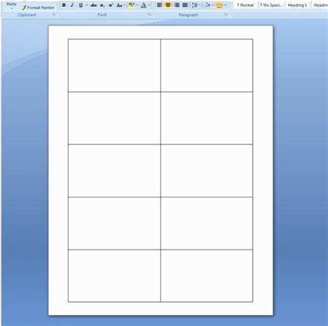 Free Blank Card Template For Microsoft Word Download