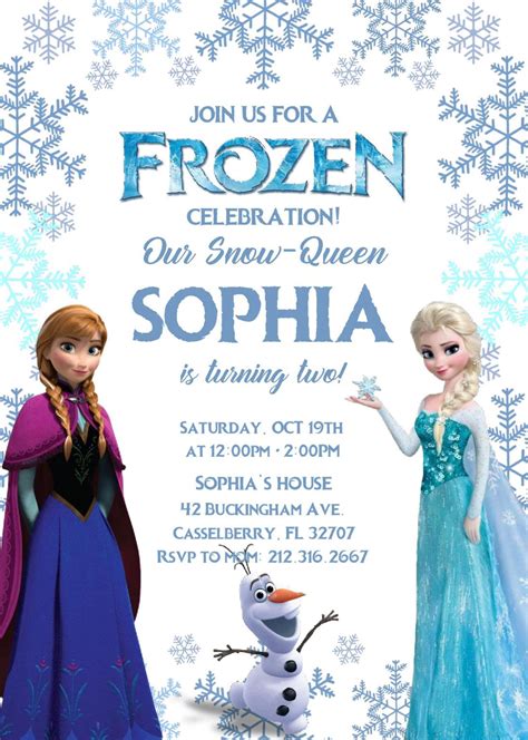 Free Blank Frozen Invitation Template Download